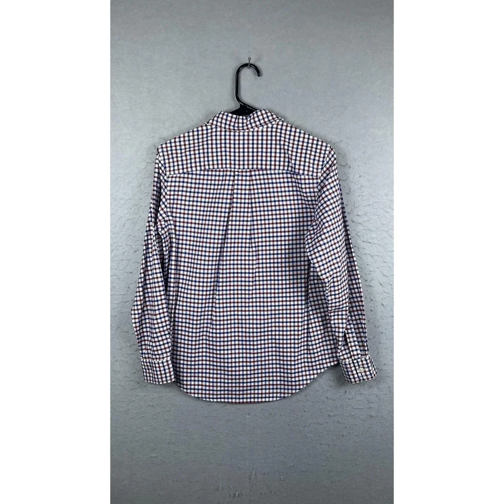 Ralph Lauren Shirt Boys Large Red Blue Plaid Button‎ Down Long Sleeve